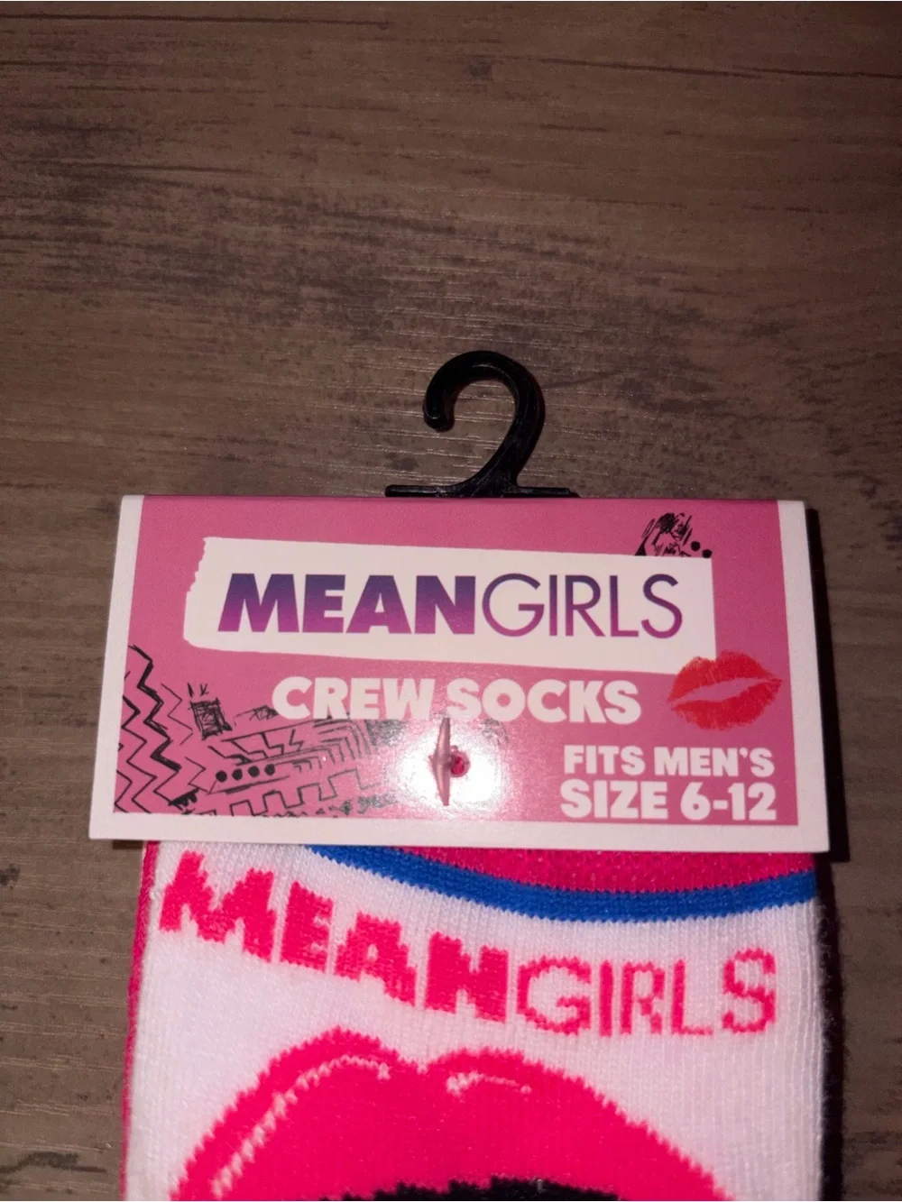 🆕💜🏝️🎉 Mean Girls Crew Socks “Get In Loser We’re Going Shopping” Crew Socks